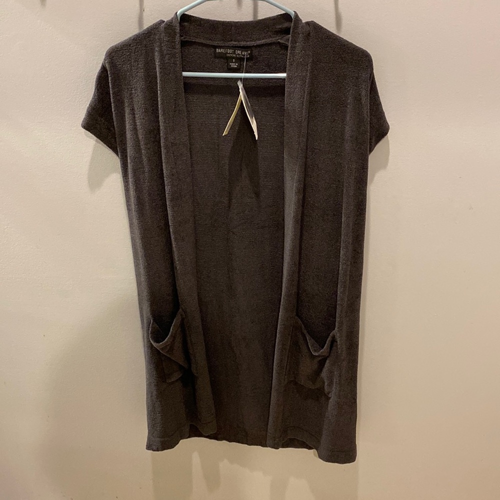 Women’s S Barefoot Dreams sleeveless long cardigan